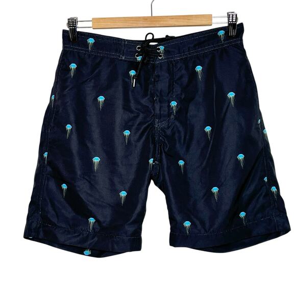 John Elliott Board Shorts Jellyfish Mens Size 1 Small Swim Trunks Tropical Beach - Picture 1 of 9